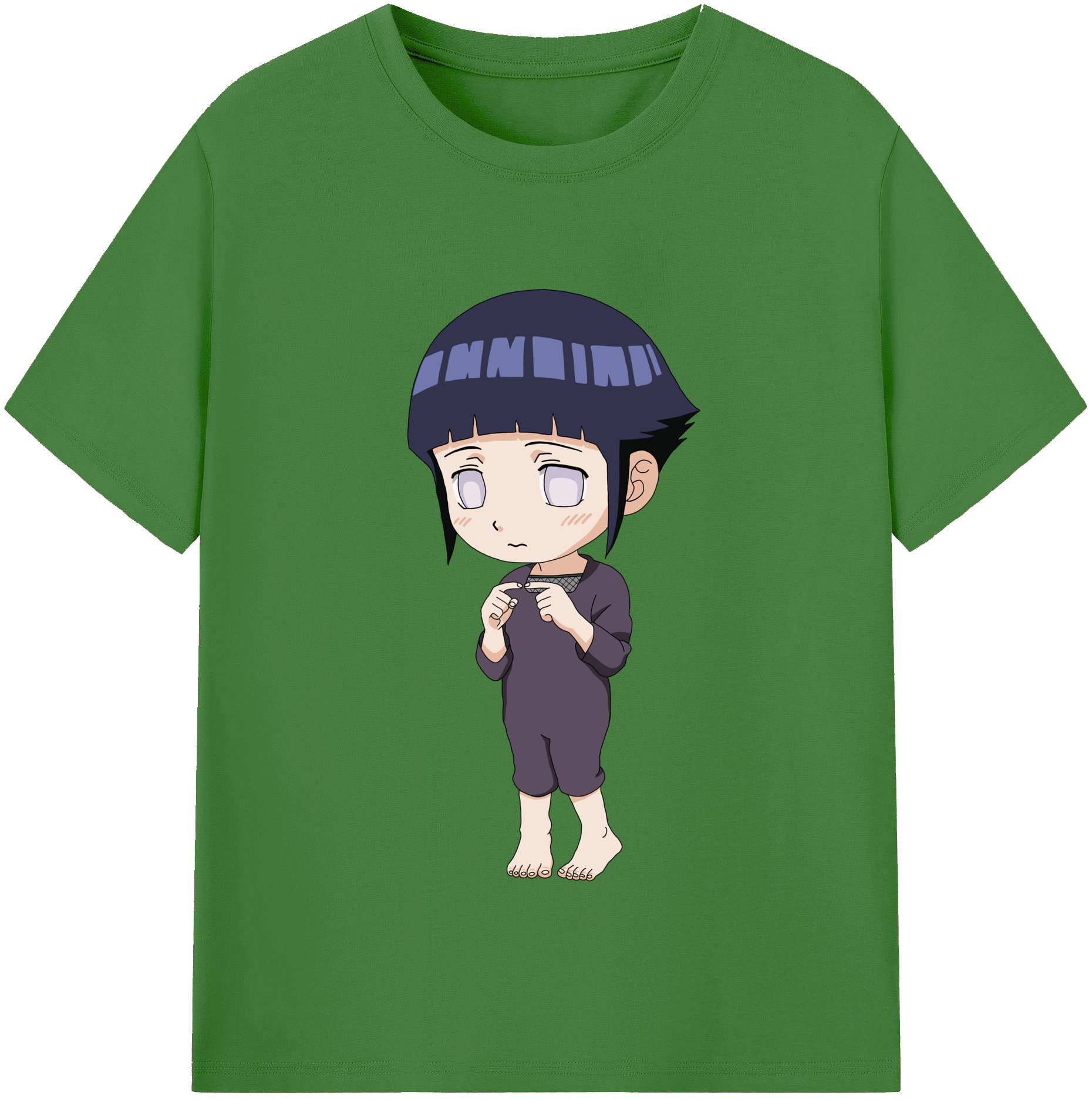 （画像用） NARUTO -ナルト- 日向ヒナタ Hyūga Hinata レディースカジュアルプリントTシャツ（綿100％）